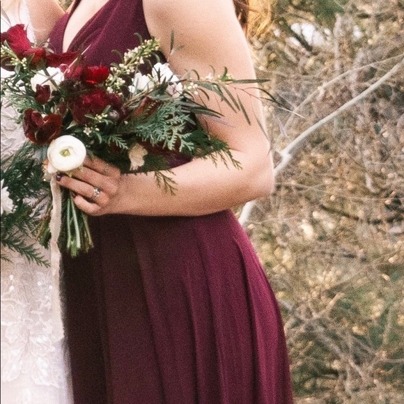 David’s bridal wine colored formal gown - Picture 2 of 3